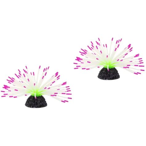 Pack D Cor De Sculptures Plantes Aquatiques Fluorescentes Fausse