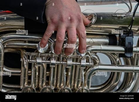 The tuba - The bass is the largest of the brass instruments Stock Photo ...