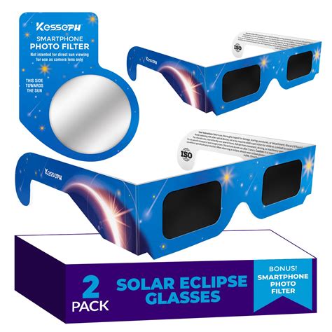 Buy Solar Eclipse Glasses Approved 2024 2 Pack Ce And Iso Certified Solar Eclipse Observation