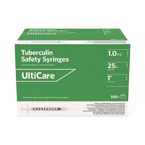 Ulticare Tuberculin Safety Syringes With Needle Medline Industries Inc