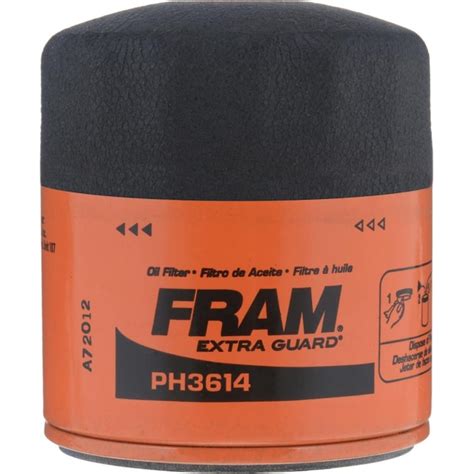 FRAM PH3614 Oil Filter: Spin-on, Dirt Trapping Efficiency of 95% in the ...