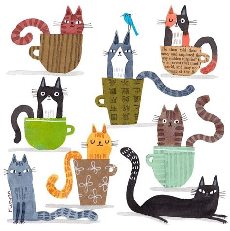 Terry Runyan | Кошачий рисунок, Рисунки, Картины