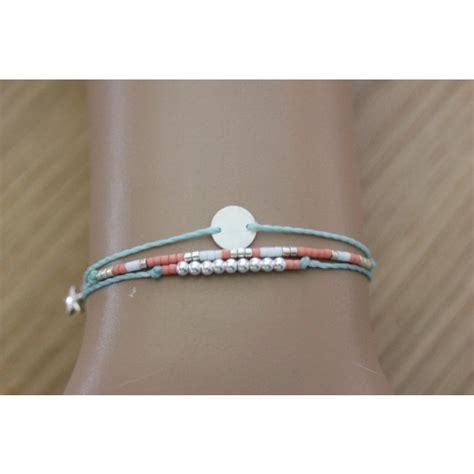 Bracelet Aqua En Perles Argent Et Miyuki Emmafashionstyle