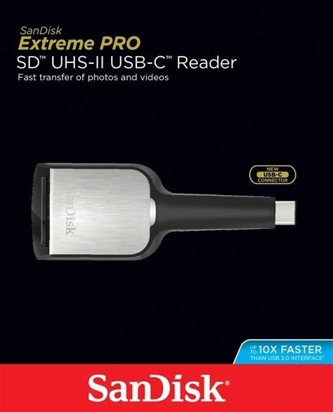 Sandisk Extreme Pro Sd Uhs Ii Usb C Card Reader Computers Tech