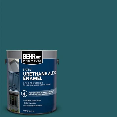 BEHR PREMIUM 1 Gal S450 7 Tsunami Urethane Alkyd Satin Enamel