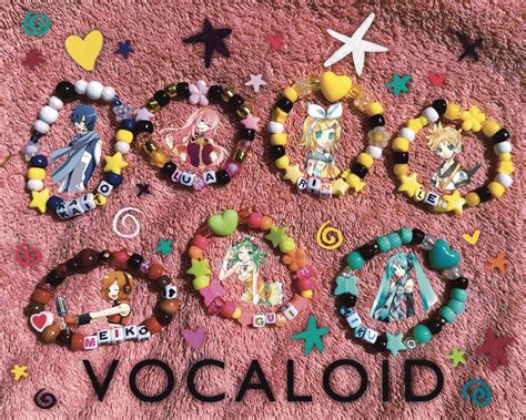 Vocaloid Kandi Pony Bracelets Hatsune Miku Rin Len Luka Gumi