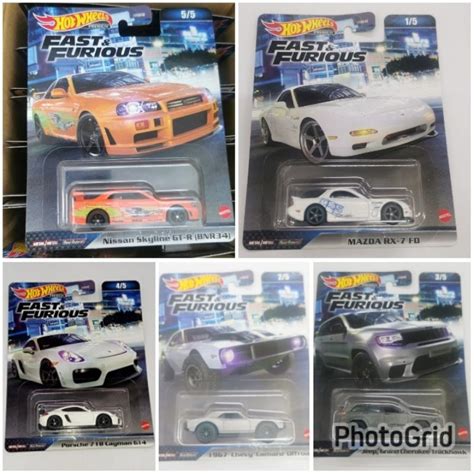 Jual Hot Wheels Fast And Furious Nissan Skyline GT R BNR34 Orange Toyota Supra MAZDA RX 7 FD