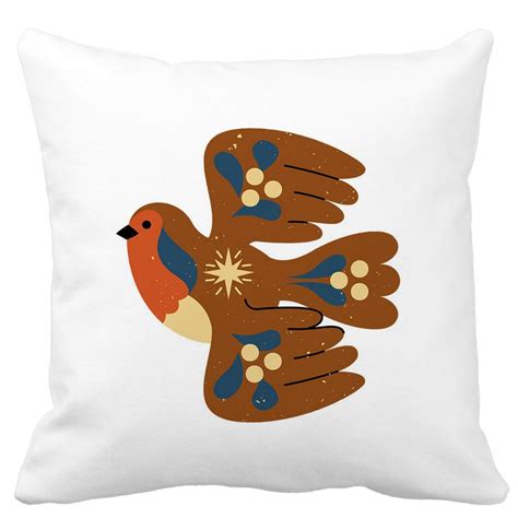 Декоративна квадратна калъфка за възглавница Птици, 40x40 см - eMAG.bg