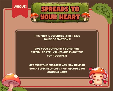 Adorable Mushroom Emojis / Fun Set of 10 Mushroom Character Emotes