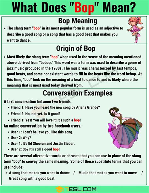 "Bop" Meaning, Origin and Examples • 7ESL