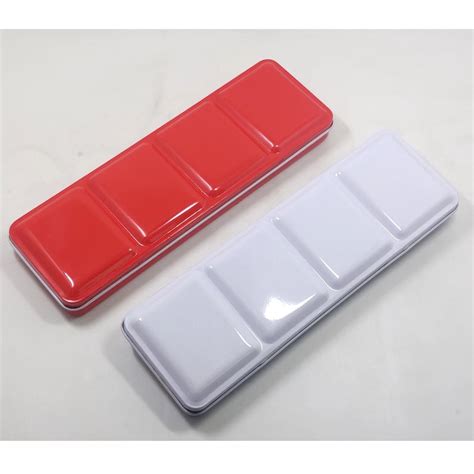 High Quality 24 Half Pan Metal Empty Watercolor Palette Tin China Tin