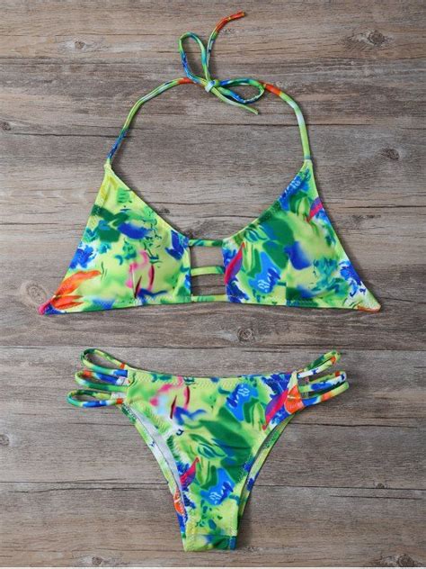 2021 String Cutout Bikini Set In COLORMIX ZAFUL