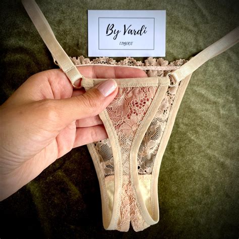 Sexy Crotchless Panties Lingerie With Access Crotchless Nude Open Panties Sheer Nude Panties