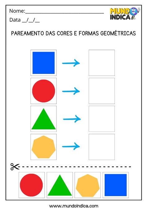 Traços Sons Cores E Formas Atividades Para Imprimir - 10 Atividades com Cores e Formas Geométricas para Educação Infantil