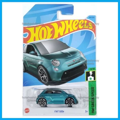 Hot Wheels Fiat E Hw Green Speed Metallic Teal Electric Hatchback Car Kereta