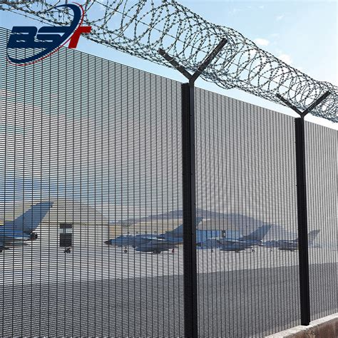 Pvc Coating Anti Climb High Security Fence With Concertina Barbed