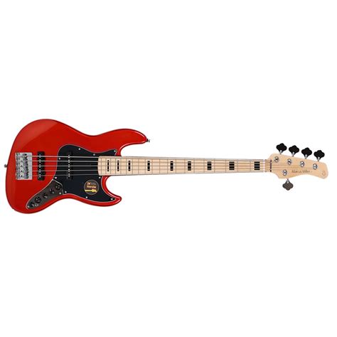 Sire V7 Vintage 2nd Gen Bass Guitar 5 String Alder Body Maple Fretboard Bmr Bright Metallic Red