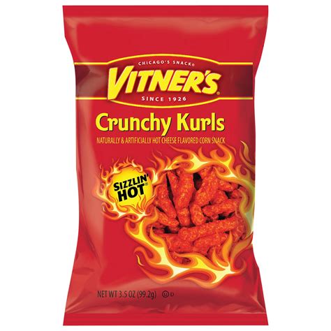Vitner S Vitners Crunchy Kurls Cheese Flavored Sizzlin Hot Oz Shipt