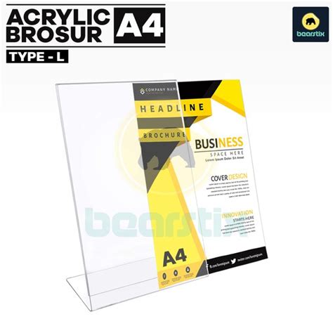 Jual Akrilik A Type L Tempat Brosur Meja Acrylic Tent Holder Tent Card