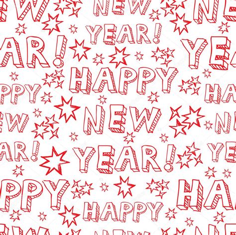 Seamless Vector New Year Pattern Stock Vector Image By ©kynata 7510297