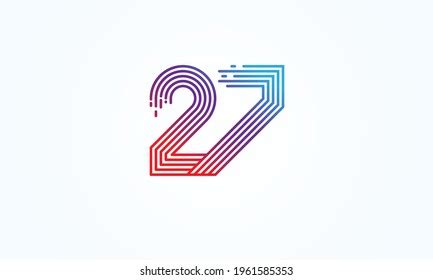 27 Number Logo Number 27 Monogram Stock Vector (Royalty Free) 1961585353 | Shutterstock