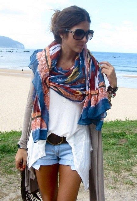 летний образ с шарфиком Street Style Outfits, Looks Street Style, Looks ...