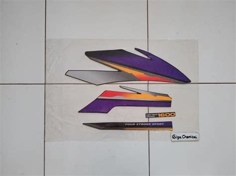 Jual Striping Sticker Honda GL PRO 1997 1998 Hitam Lis Ungu Di Lapak