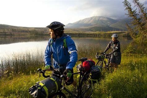 explore jasper national parks mountains  bike
