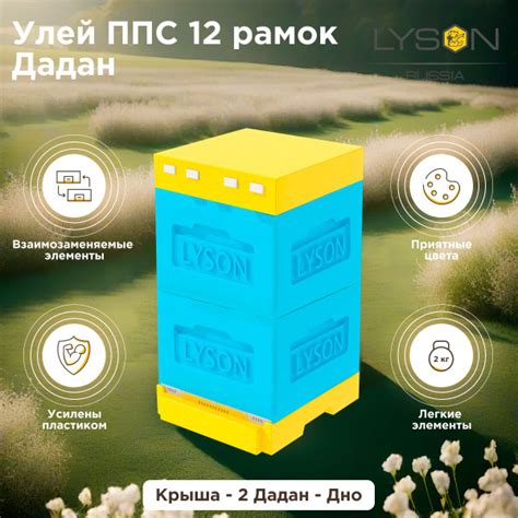 Улей ППС 12 рамок Дадан Lyson (Лысонь Россия) с 2 корпусами "Дадан ...