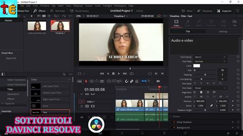 Creare Dei Sottotitoli Con Davinci Resolve Youtube