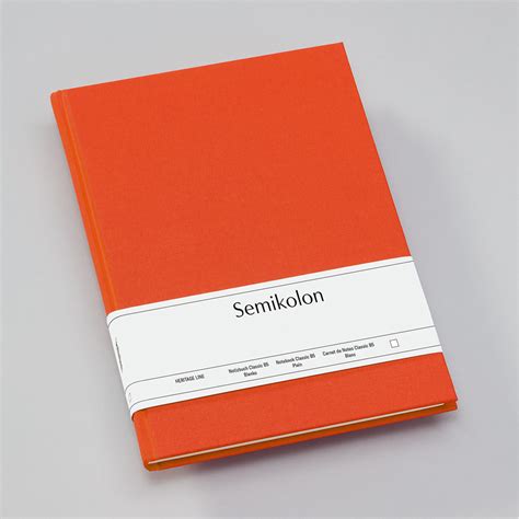 Notizbuch Classic B5 Orange Blanko Bei Semikolon