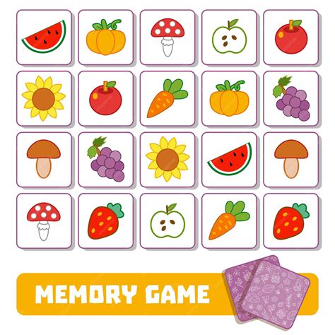 Jogo Da Memória Das Frutas Para Imprimir - FDPLEARN