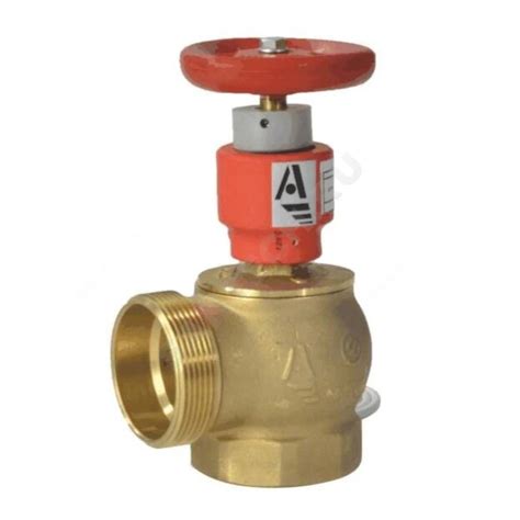 Клапан пожарный латунь угловой 90 гр КПЛМ 65-2 Ду 65 1, 6 МПа цапка ...