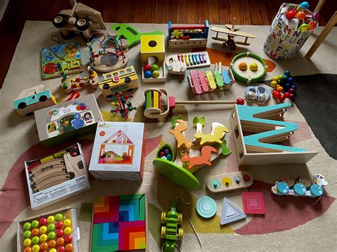 All the fancy wood toys I’ve thrifted over the past year while ...