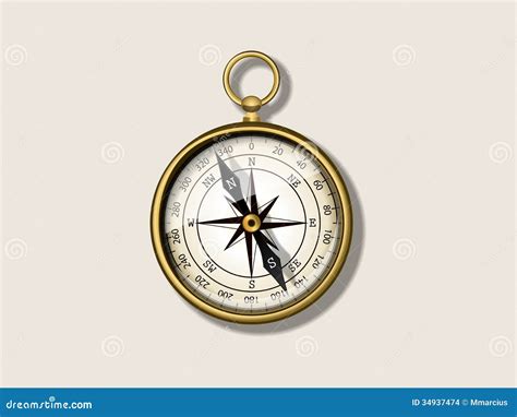 Antique Compass Stock Illustration Illustration Of Orientation 34937474