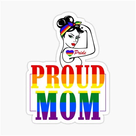Pegatina Diseño del orgullo gay Mamá orgullosa Padre LGBT Día de los padres LGBTQ de wiskcie