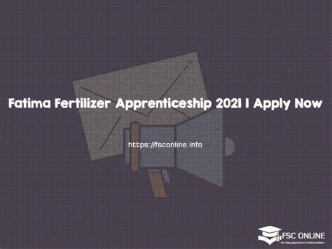 Fatima Fertilizer Apprenticeship 2021 Apply Now