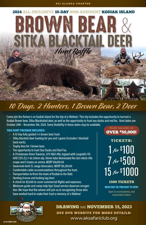 2024 Kodiak Island Brown Bear Hunt | SCI Alaska