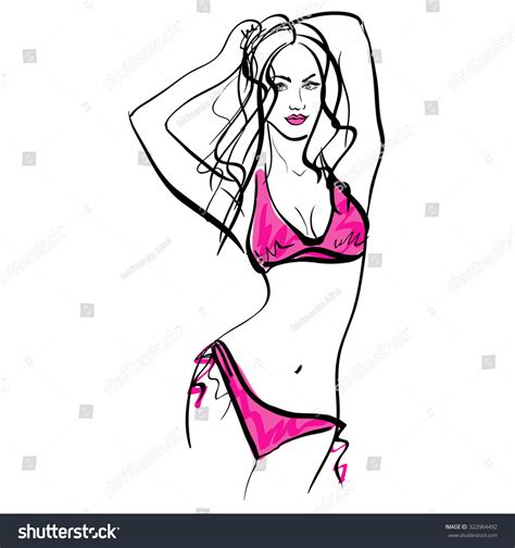 How To Draw A Girl In A Bikini