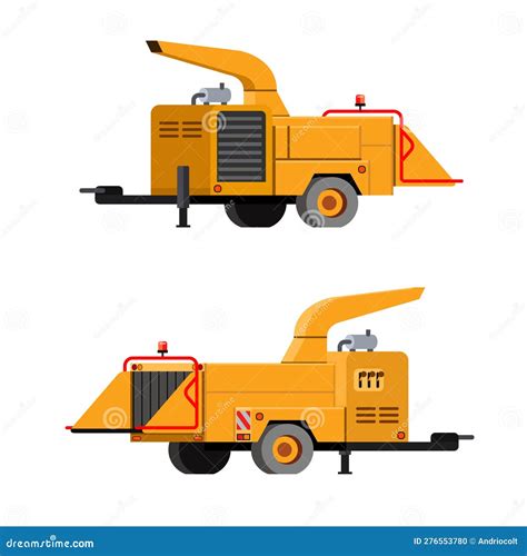 Wood Chipper Vector File Tree Through Wood Chipping Machine Chipper