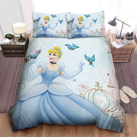 Disney Princess Cinderella Singing With The Birds Bed Sheet Duvet Cover Bedding Sets Please