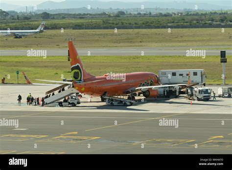 Low Cost Budget South African Airline Mango Airlines On The Tarmac
