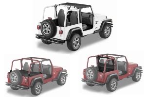 Jeep TJ Bestop Targa Style Bikini Top Package WFactory Soft Top Jeep Sahara