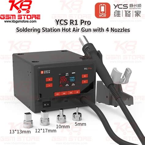 Ycs R Pro Soldering Station Hot Air Gun With Nozzles