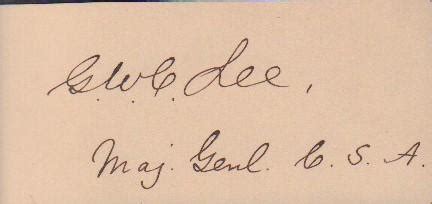 George Washington Custis Lee Signed Calling Card