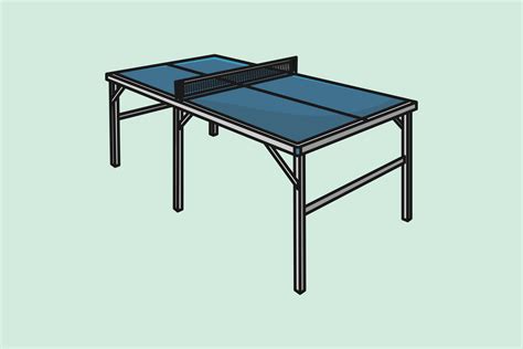 Table For Ping Pong Or Table Tennis Vector Illustration Sports Objects