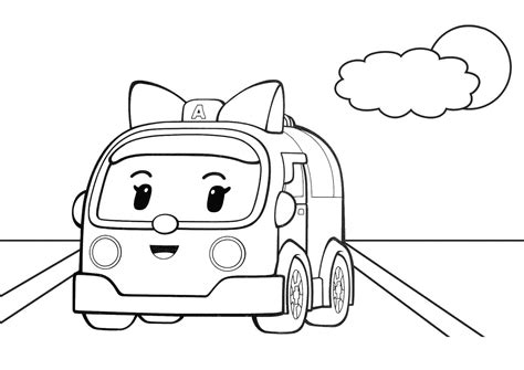 Разукрашки Поли Робокар - 70 фото