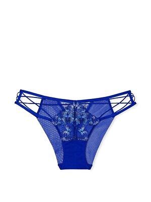 Victoria S Secret Very Sexy Xxl Blue Butterfly Embroidery Strappy Bikini Panty Ebay