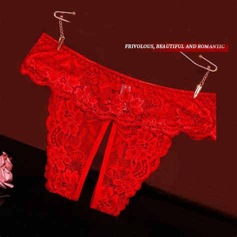 Jual Sexy Transparan Renda Celana Ukuran Jumbo Hot Low Waist Open Crotch Celana Dalam Seksi