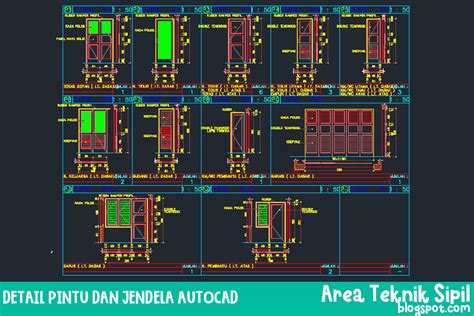 Download Autocad Detail Pintu Dan Jendela Gratis Area Teknik Sipil